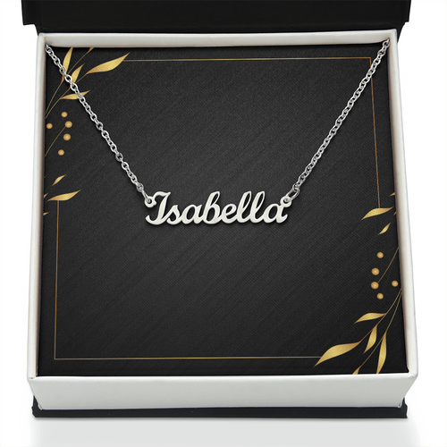 Personalised name necklace in polished finish