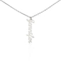 Vertical name necklace personalised gift for birthdays