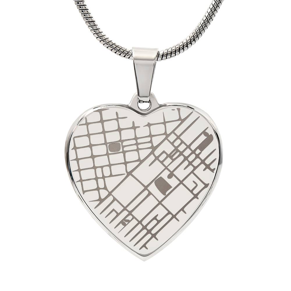Custom location heart necklace personalised keepsake gift