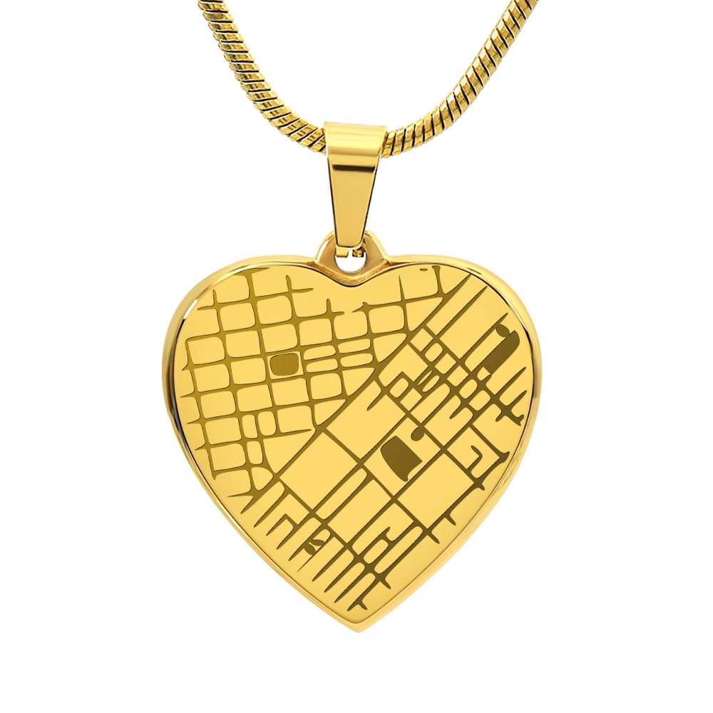 Custom location heart necklace meaningful memory gift