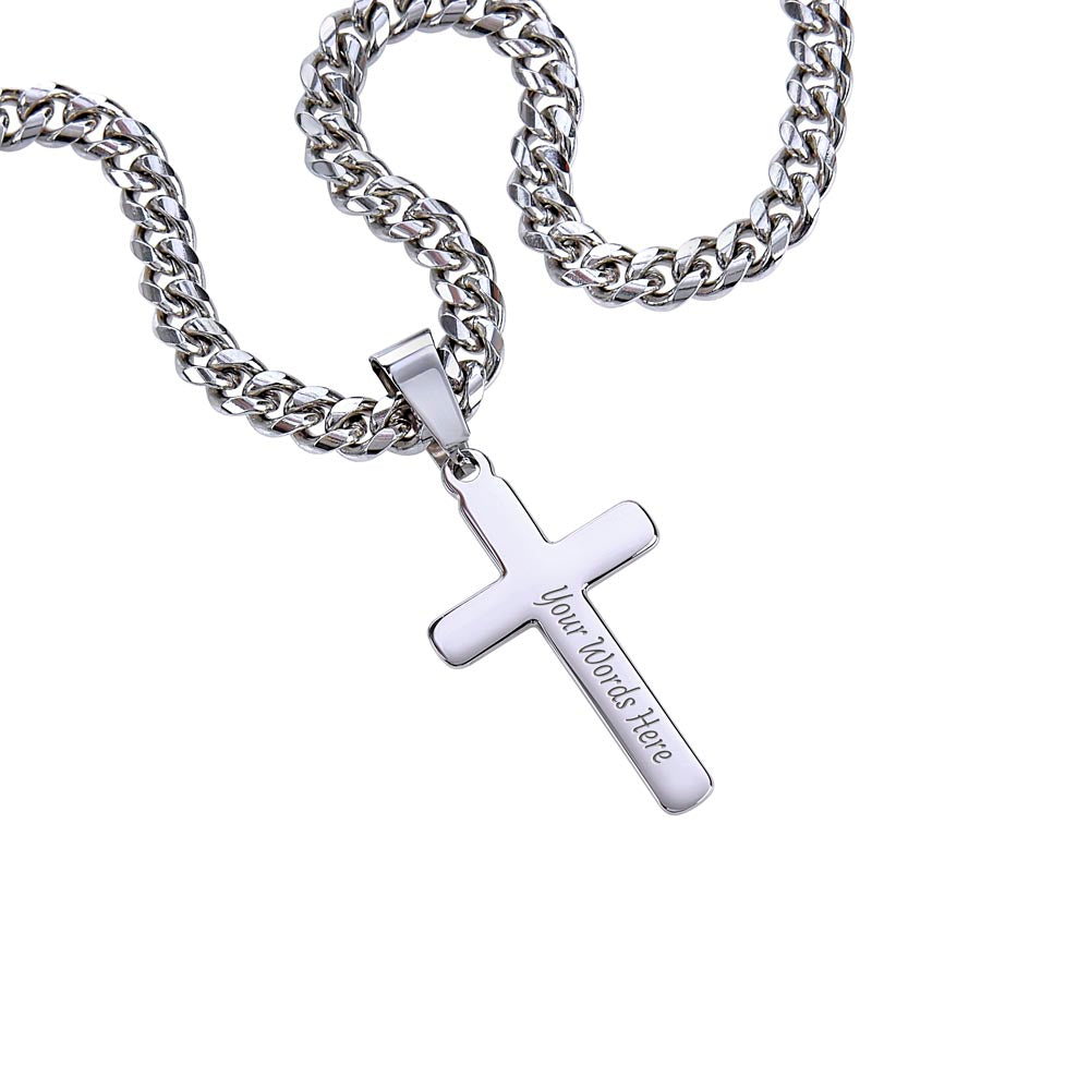 Custom cross necklace meaningful religious gift