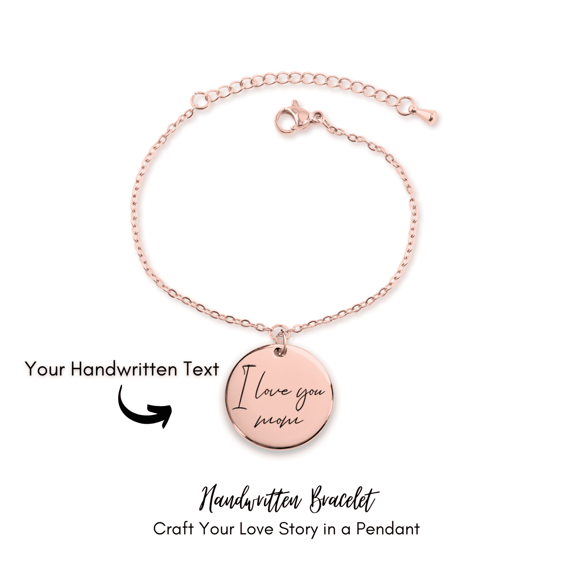 Personalised Handwriting Bracelet – Custom Memorial Gift
