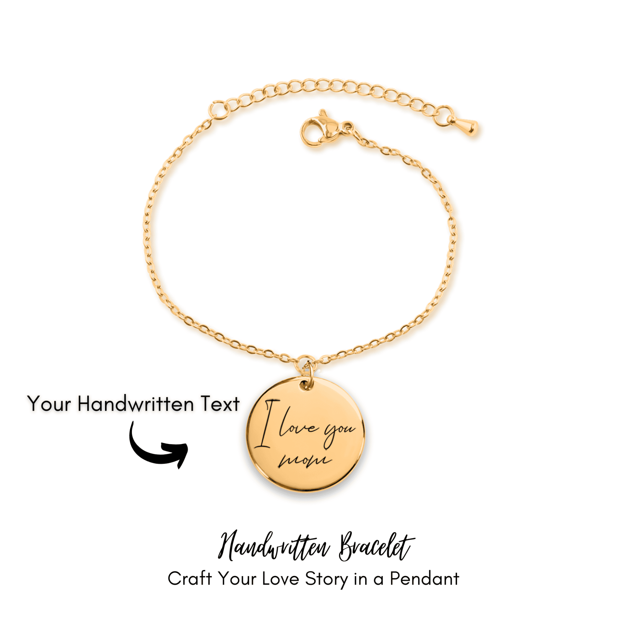 Personalised Handwriting Bracelet – Custom Memorial Gift